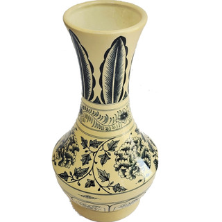 Bình cắm hoa, bình Thiên Hương cao 28cm, gốm Chu Đậu, họa tiết vẽ tay truyền thống