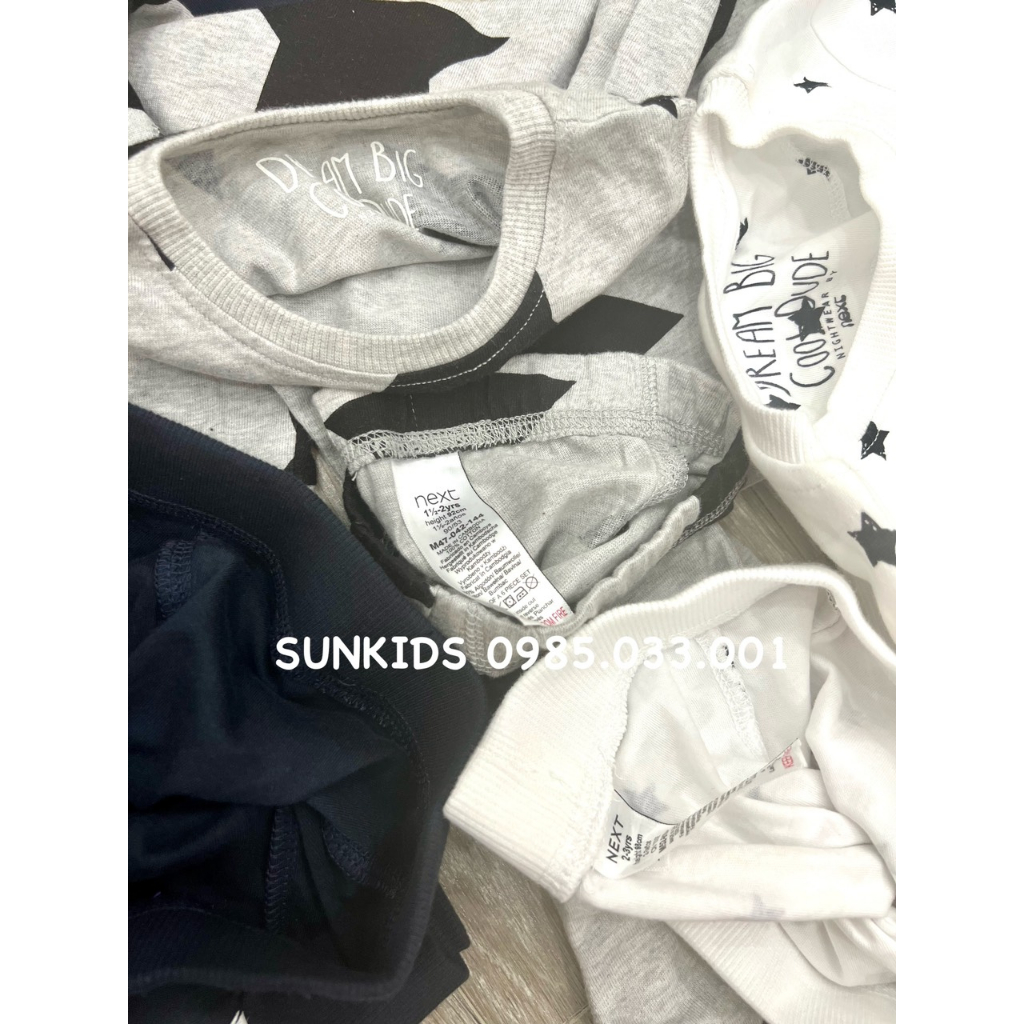 Bộ thu đông bé trai cotton họa tiết