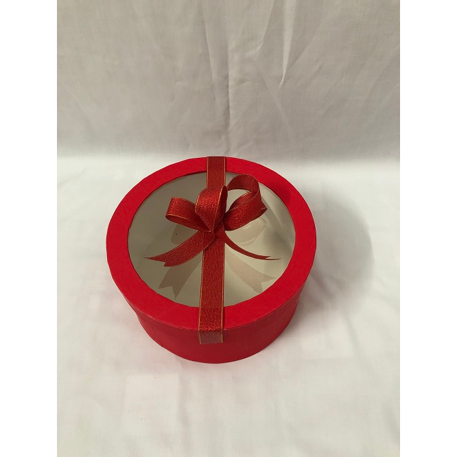 Hộp tròn để trái cây/quà tặng/hoa mặt kiếng/nắp mica đk 20 cm cao 10 cm/hộp