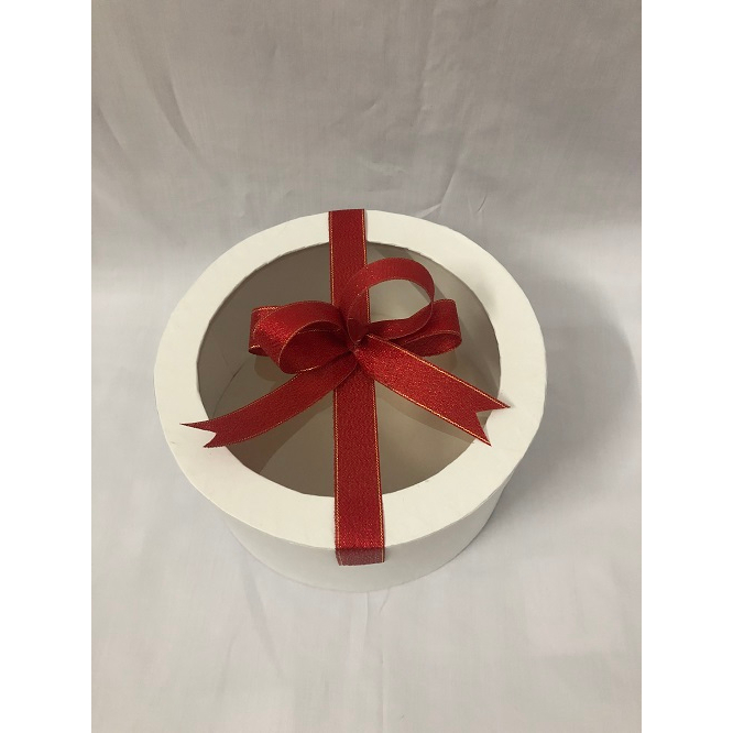 Hộp tròn để trái cây/quà tặng/hoa mặt kiếng/nắp mica đk 20 cm cao 10 cm/hộp