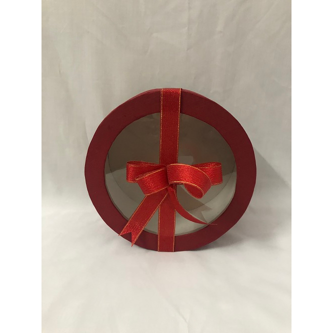 Hộp tròn để trái cây/quà tặng/hoa mặt kiếng/nắp mica đk 20 cm cao 10 cm/hộp