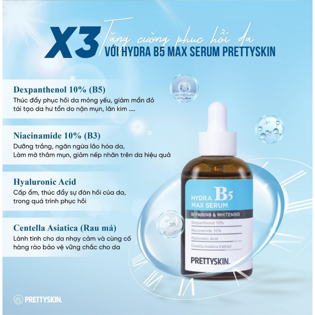 Tinh Chất Phục Hồi Và Dưỡng Trắng Da B5 Pretty Skin 50ml