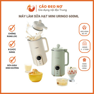Máy làm sữa hạt uringo dung tích 600ml - cáo đeo nơ