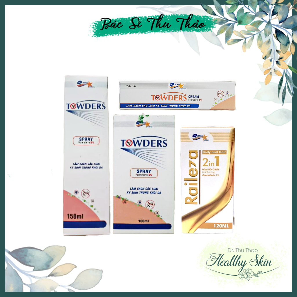 Sản phẩm dạng xịt, thoa Towders - tắm gội RALEZA