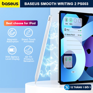 Bút cảm ứng Baseus Stylus Pencil 2 with Bluetooth Magnetic Wireless Charging and Palm Rejection - BANIECOM 12T 1 đổi 1
