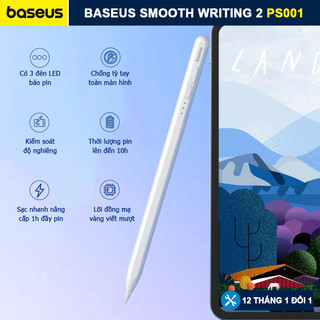 Bút cảm ứng cho ipad Baseus Smooth Writing 2 Series Stylus With LED Indicators Active Wireless Version - BANIECOM