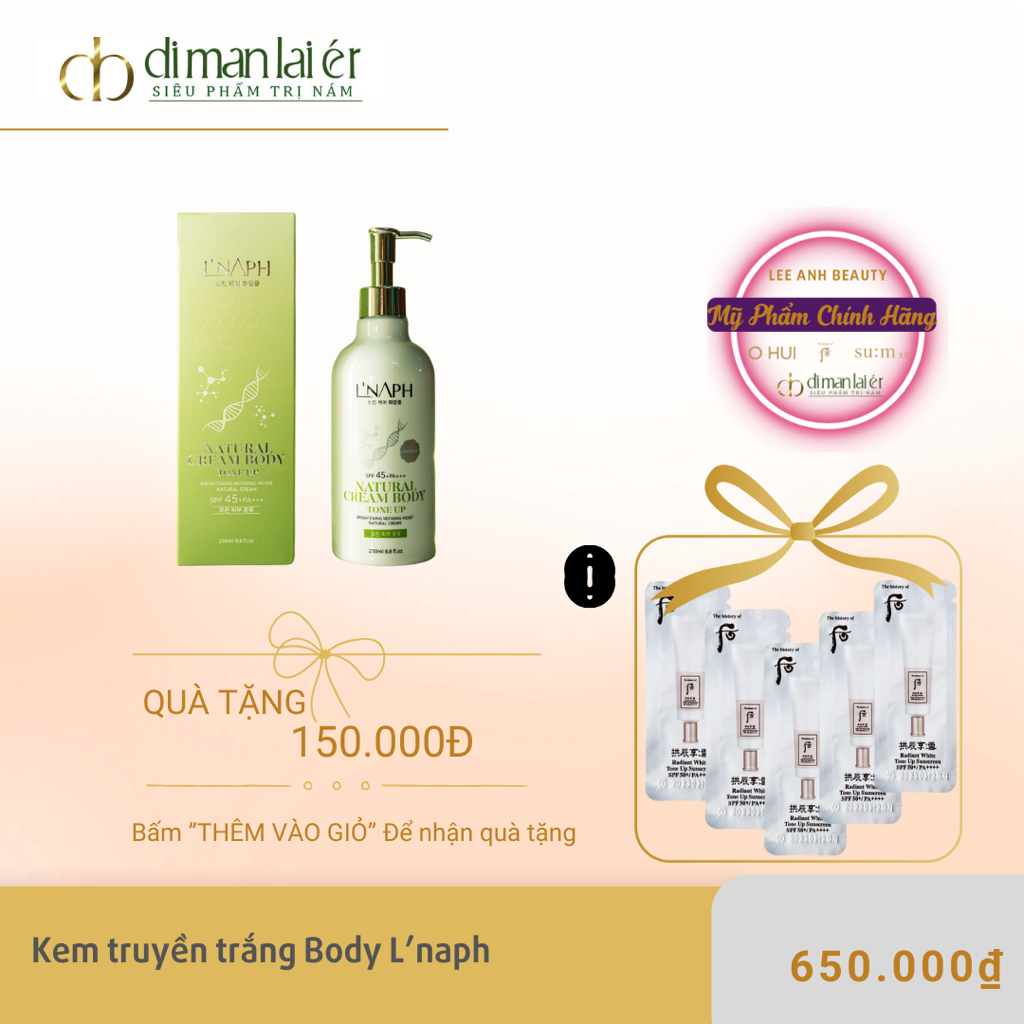 Kem Dưỡng Trắng Body L’naph
