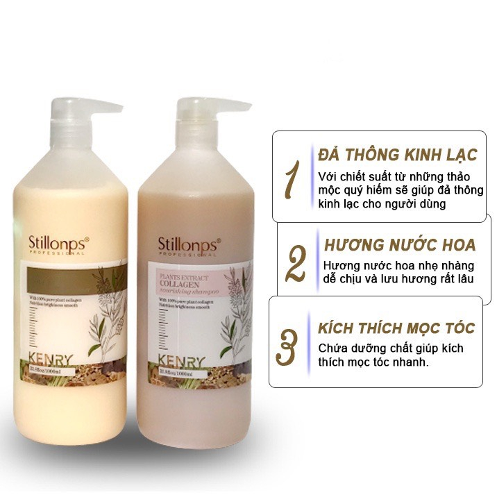 Dầu gội dưỡng sinh STILLONPS KENRY 1000ml hương nước hoa quyến rũ chính hãng