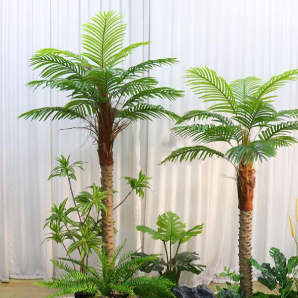 Cây Giả Cây Chà Là Cây Cau Nga Mi Cao 1,8m và 2m Trang Trí Decor Nhà Cửa Bền Đẹp