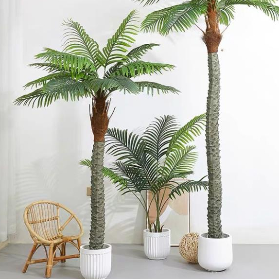 Cây Giả Cây Chà Là Cây Cau Nga Mi Cao 1,8m và 2m Trang Trí Decor Nhà Cửa Bền Đẹp