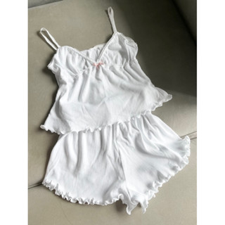 Set Bộ Ngủ 2 Dây Đính Nơ Đồ Ngủ Nữ Chất Liệu Cotton Thông Hơi Mềm Mịn Co Giãn Mip-Mip.unique