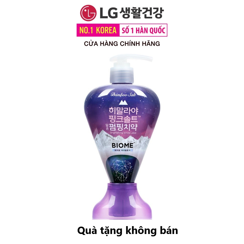 [Quà tặng không bán] Kem đánh răng Bamboo Salt Himalaya Pinksalt Pumping  Biome 285g