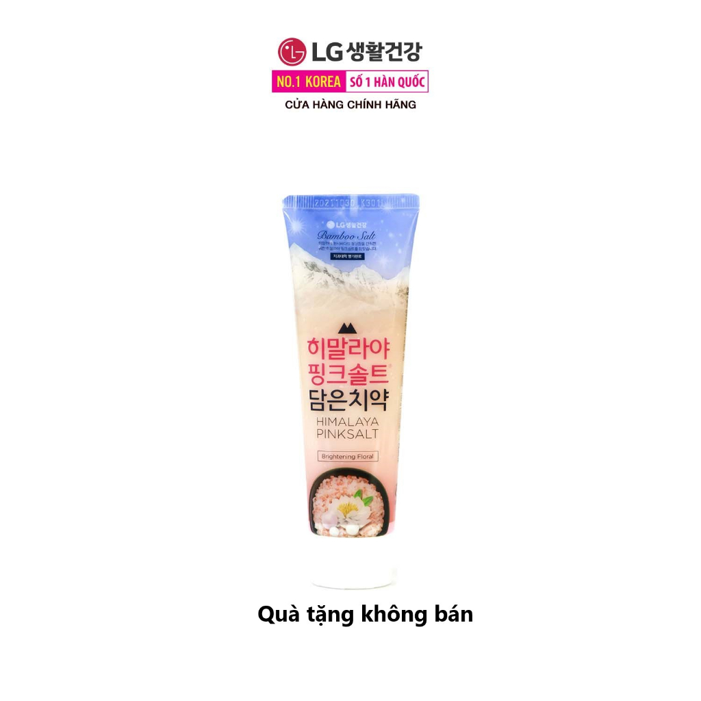 [Quà tặng không bán] Kem đánh răng Bamboo Salt Himalaya PinkSalt- Hương Hoa Bạc Hà Trắng Răng 100g