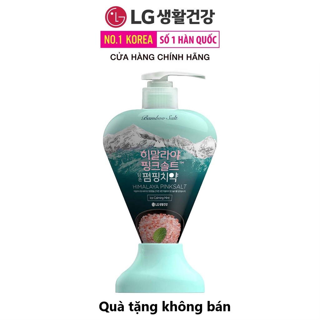 [Quà tặng không bán] Kem đánh răng hương bạc hà mát lạnhBamboo Salt Himalaya PinkSalt 285g