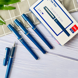 Hộp 12 Bút ký gel Deli S72 0,7 mm (xanh/ đen)