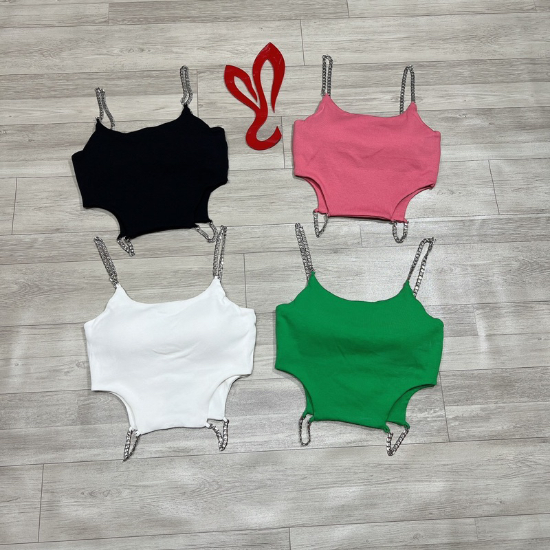 Áo thun 2 dây xích có lót ngực