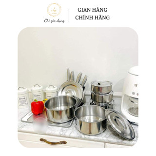 Set 5 nồi inox cao cấp không quai
