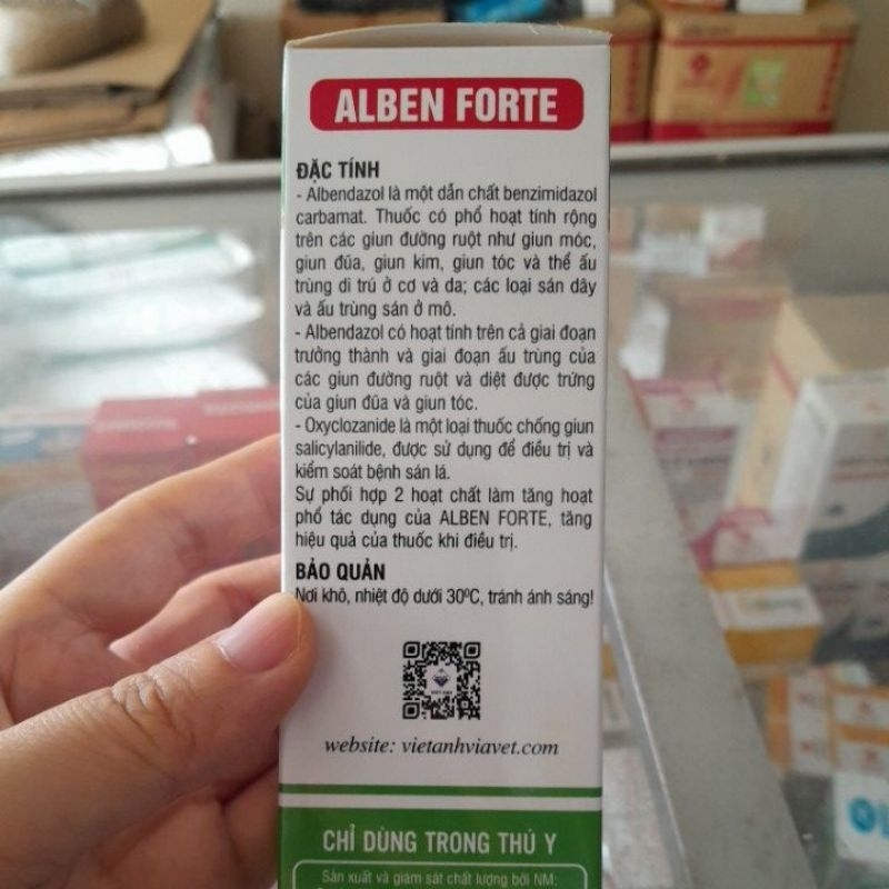 Alben fort 100ml sạch giun sán gia cầm, không mất cơ, mất lực