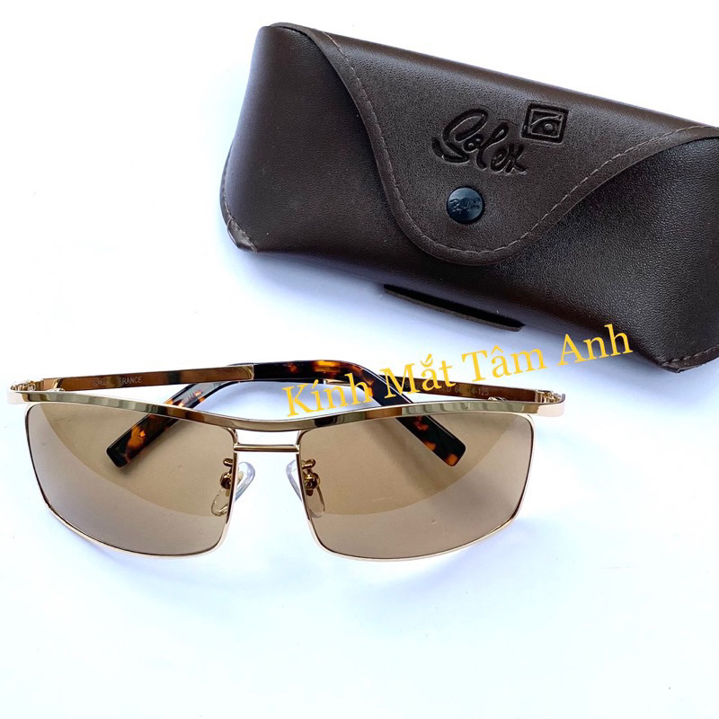 Kính SOLEX nam dáng vuông tròng thuỷ tinh mắt cong 8 - Hàng Hồng Kong cao cấp