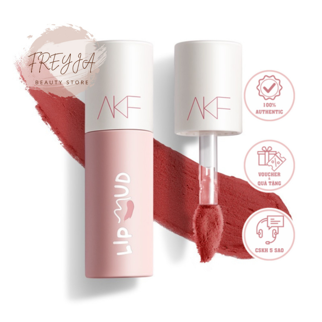 Son Kem Lì AKF Lip Mud - Tông Màu Ứng Dụng Lâu Trôi, Không Lem, Không Phai Màu Đa Dạng Phù Hợp Với Nhiều Layout Make Up