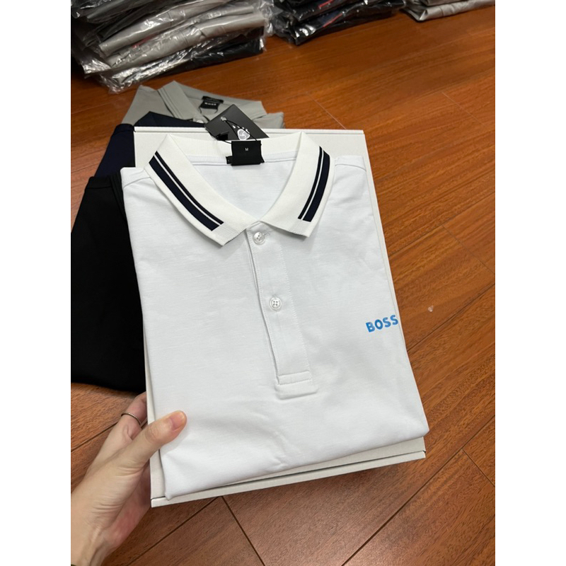 Polo nam B.O.S.S xịn xò - chất cotton rayon siêu mát, mềm mịn, thấm hút mồ hôi tốt, co dãn tốt