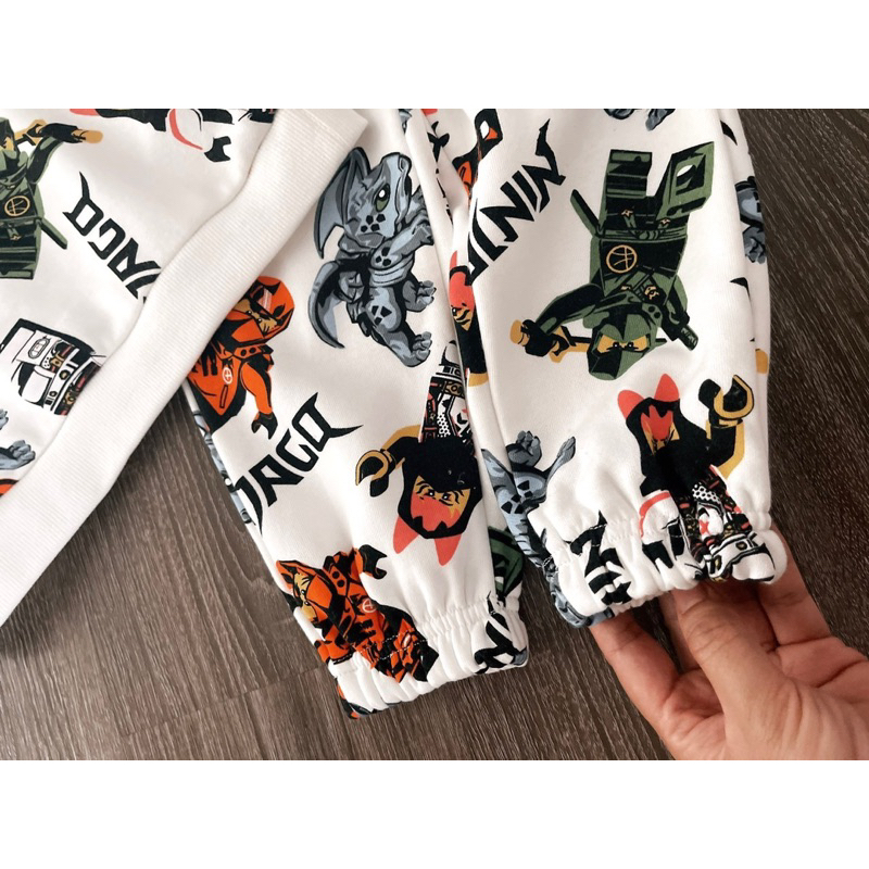 Bộ thu đông bé trai Nỉ Pri lego Ninjago