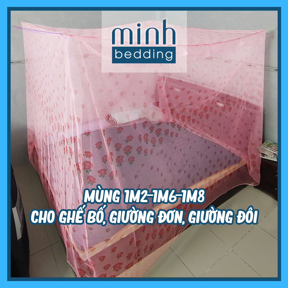 Mùng 1m2-1m6-1m8 cho giường đơn, giường 1m6-1m8 Minh Bedding