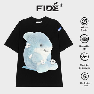 Áo thun FIDE cá mập phông unisex nam nữ form rộng cổ tròn ulzzang BABY SHARK 03