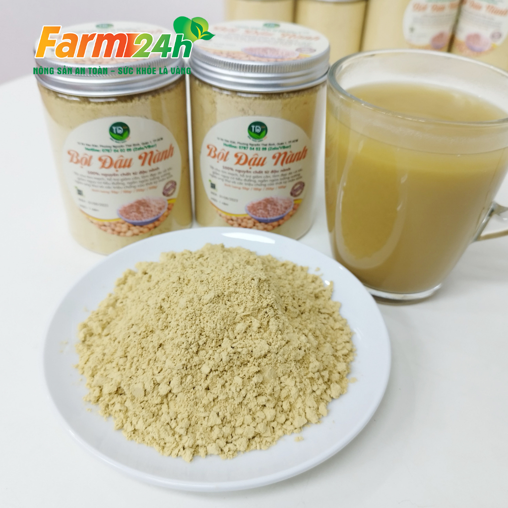 Bột đậu nành nguyên chất 100%, hàng công ty có mã vạch, tốt cho tim mạch, giảm cân, ngừa tiểu đường, loãng xương