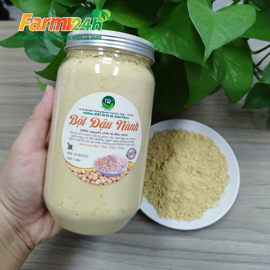 Bột đậu nành nguyên chất 100%, hàng công ty có mã vạch, tốt cho tim mạch, giảm cân, ngừa tiểu đường, loãng xương
