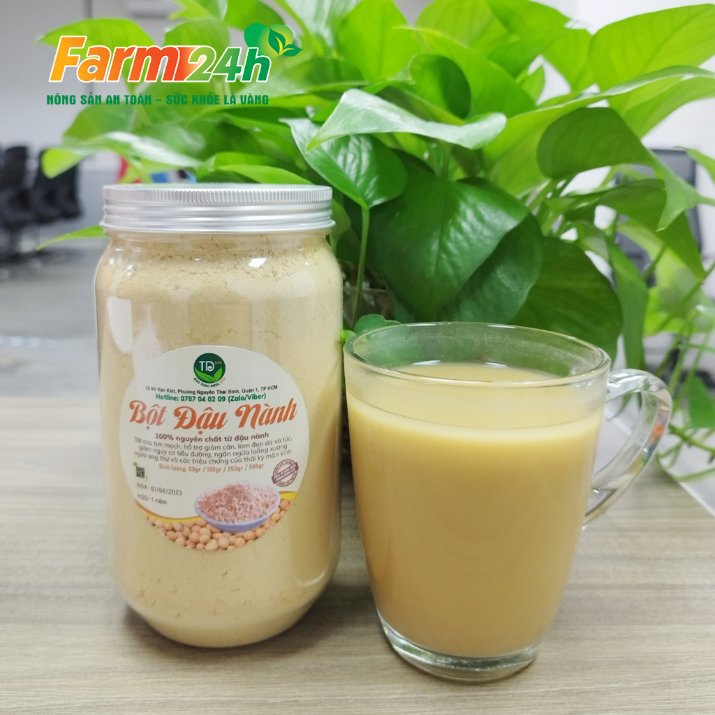Bột đậu nành nguyên chất 100%, hàng công ty có mã vạch, tốt cho tim mạch, giảm cân, ngừa tiểu đường, loãng xương