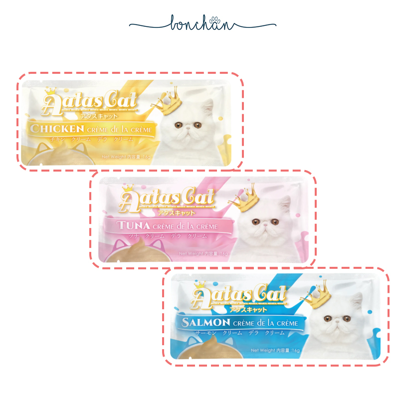 Aatas Cat Cream - Súp kem thưởng cho mèo Aatas gói 16g