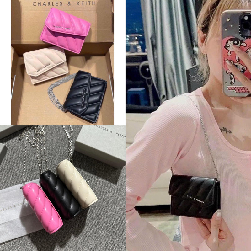 Ví C.K nắp trần chéo mini có kèm dây đeo siêu xinh FULL HỘP