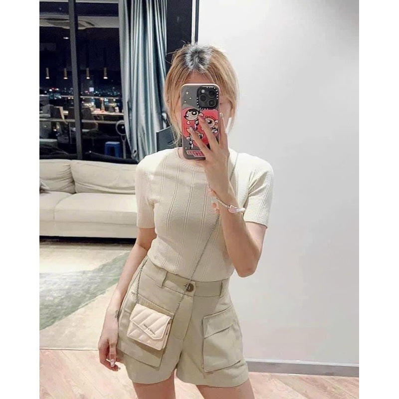 Ví C.K nắp trần chéo mini có kèm dây đeo siêu xinh FULL HỘP