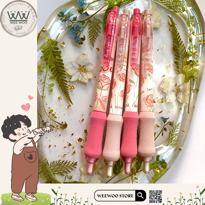 Bút chì bấm Mura Rose Love ngòi 0.5mm - WeeWoo Store