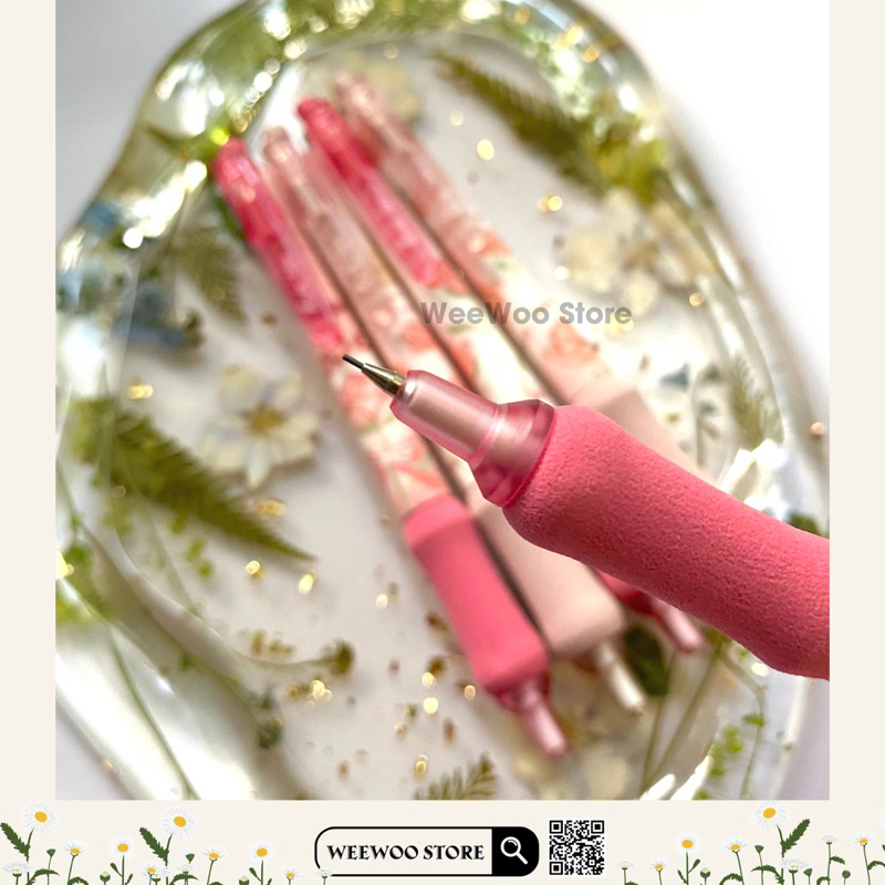 Bút chì bấm Mura Rose Love ngòi 0.5mm - WeeWoo Store