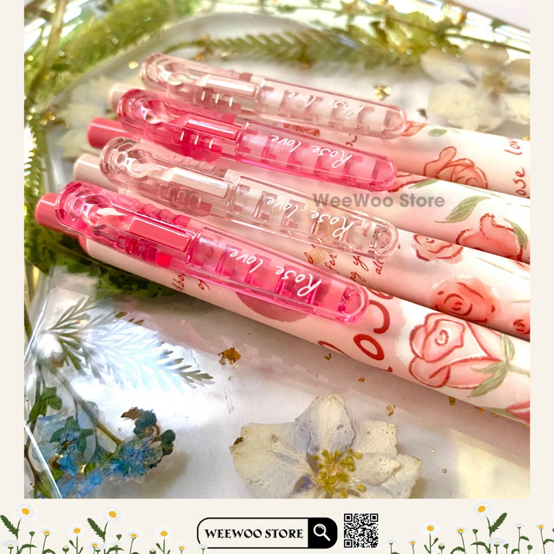 Bút chì bấm Mura Rose Love ngòi 0.5mm - WeeWoo Store