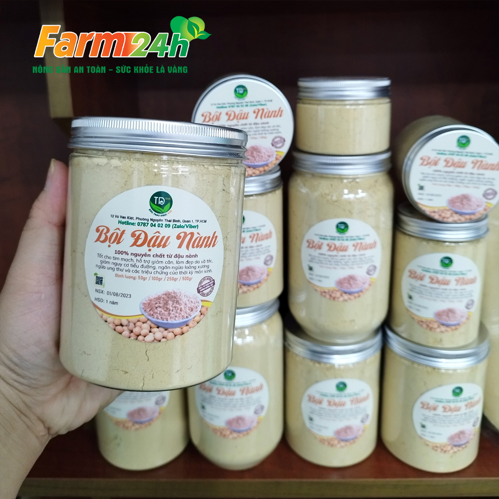 Bột đậu nành nguyên chất 100%, hàng công ty có mã vạch, tốt cho tim mạch, giảm cân, ngừa tiểu đường, loãng xương