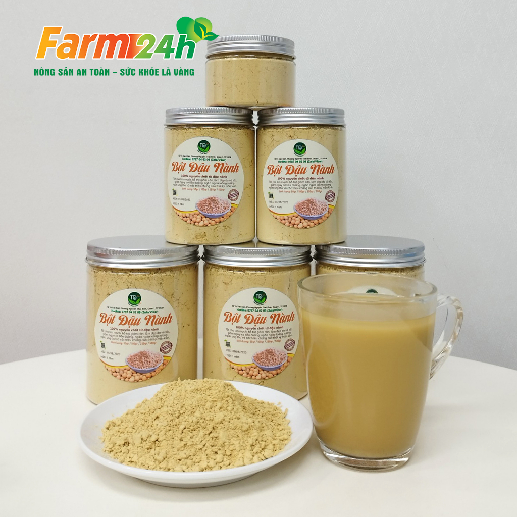 Bột đậu nành nguyên chất 100%, hàng công ty có mã vạch, tốt cho tim mạch, giảm cân, ngừa tiểu đường, loãng xương
