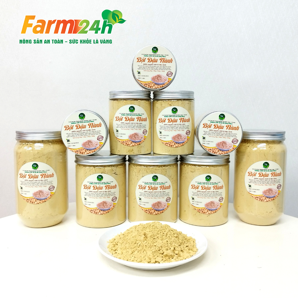 Bột đậu nành nguyên chất 100%, hàng công ty có mã vạch, tốt cho tim mạch, giảm cân, ngừa tiểu đường, loãng xương