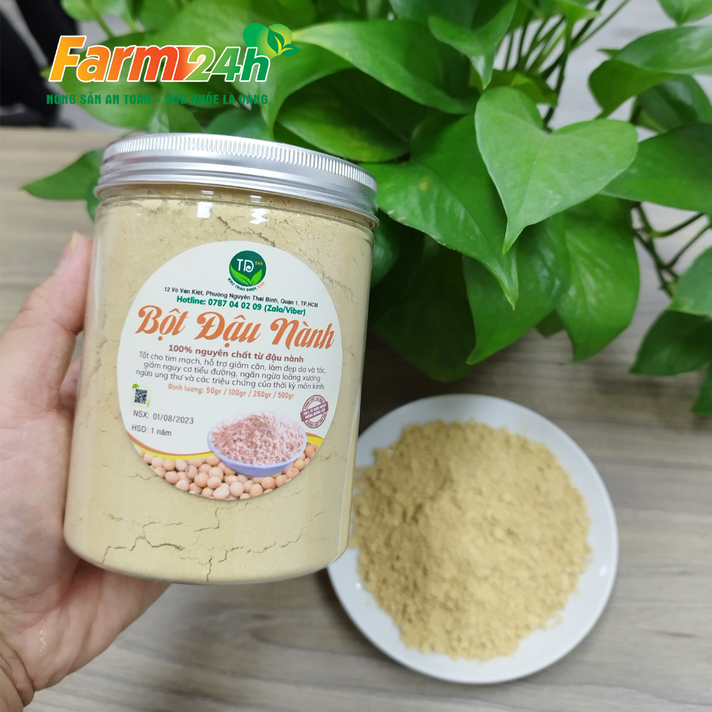 Bột đậu nành nguyên chất 100%, hàng công ty có mã vạch, tốt cho tim mạch, giảm cân, ngừa tiểu đường, loãng xương