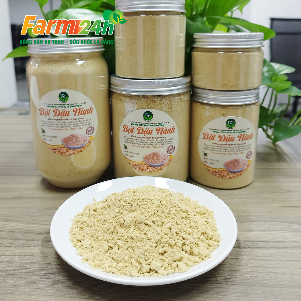 Bột đậu nành nguyên chất 100%, hàng công ty có mã vạch, tốt cho tim mạch, giảm cân, ngừa tiểu đường, loãng xương