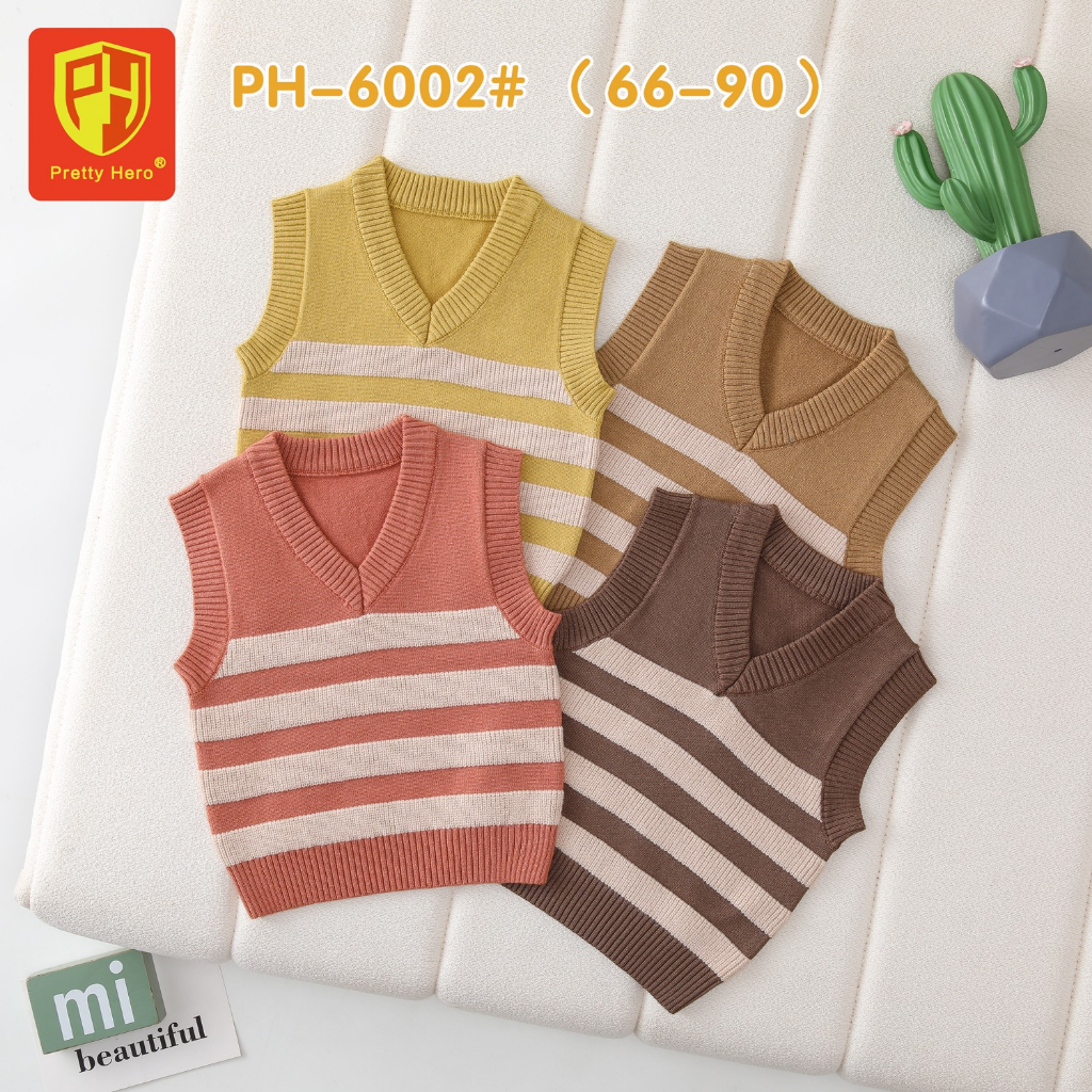Áo Len Gile Bé Trai , Áo Len Gile Kẻ Ngang Dành Cho Bé (Mã PH-6002) - Áo Len Gile Mềm Mịn Dành Cho Bé (Size 66-90)