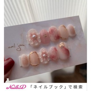 Móng giả_nail box móng thiết kế hoa nổi nhẹ nhàng