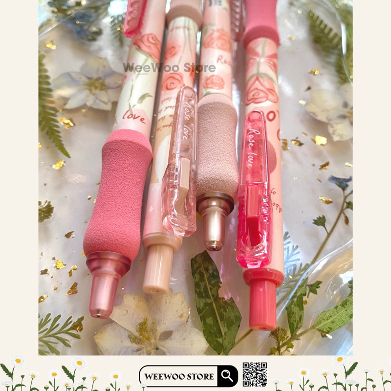 Bút chì bấm Mura Rose Love ngòi 0.5mm - WeeWoo Store