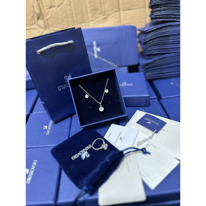 SET TRANG SỨC BẠC THIÊN NGA SWA - hộp xanh