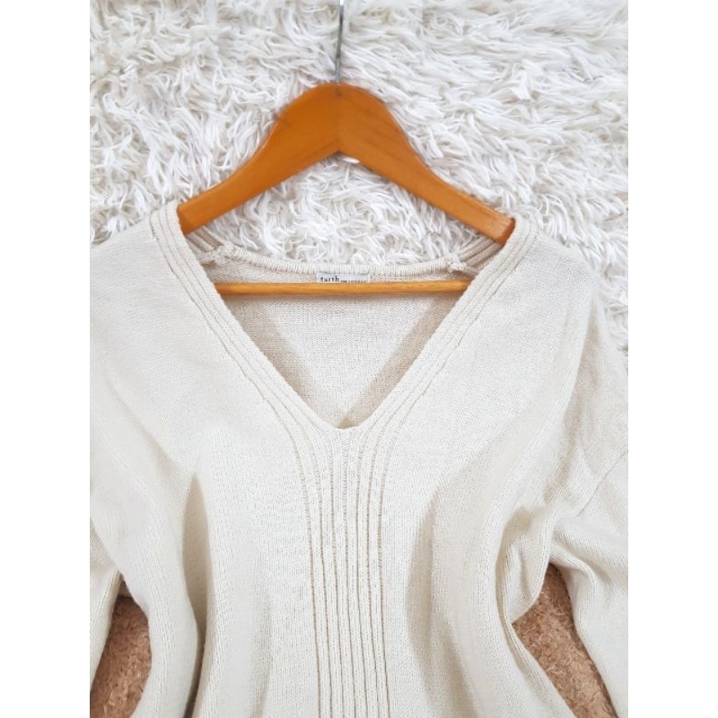 Đầm/Váy len Nhật, tay phồng, trắng ngà , len móc xù, freesize/bigsize, 2hand/used, 9313