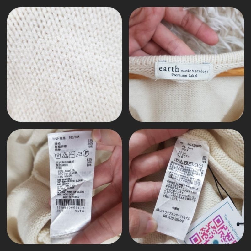 Đầm/Váy len Nhật, tay phồng, trắng ngà , len móc xù, freesize/bigsize, 2hand/used, 9313