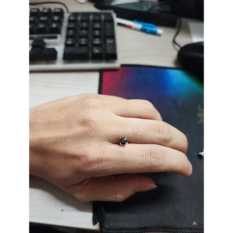 Bông bạc nam xoàn đá cz 5li độ sạch 7a không đục không mờ