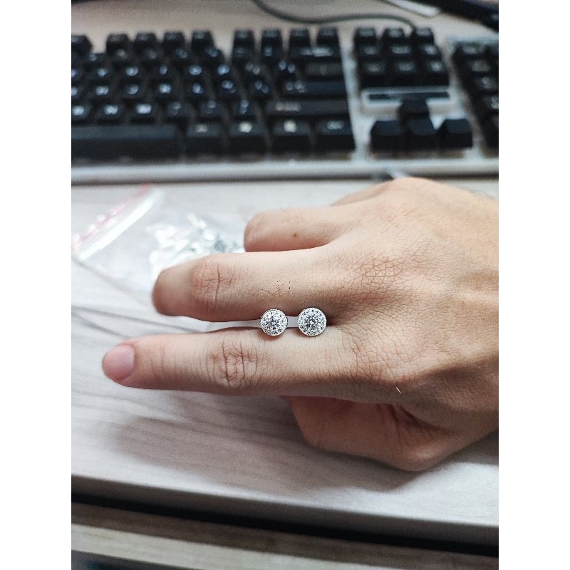 Khuyên bạc tròn nam nữ bạc 925 mạnh mẽ lịch lãm sang trọng thiết kế độc quyền